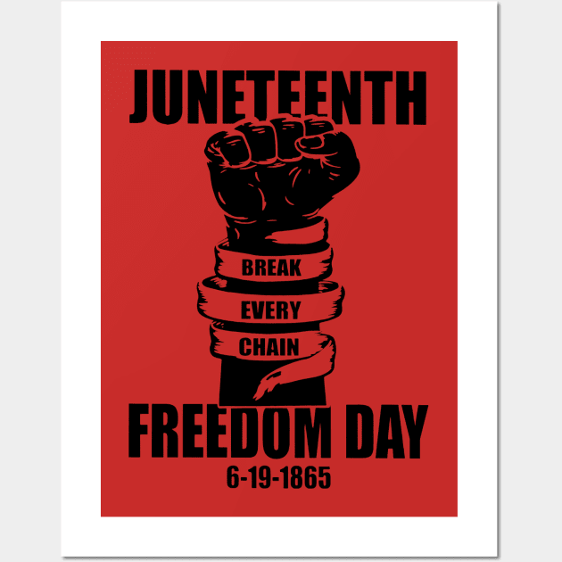 Juneteenth Break Every Chain Freedom Day Wall Art by Phylis Lynn Spencer